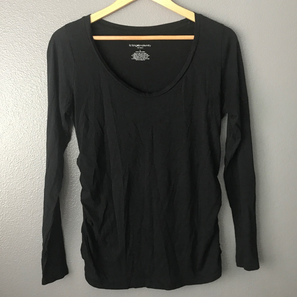 Maternity Shirt by Liz Lange - black long sleeve